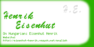 henrik eisenhut business card